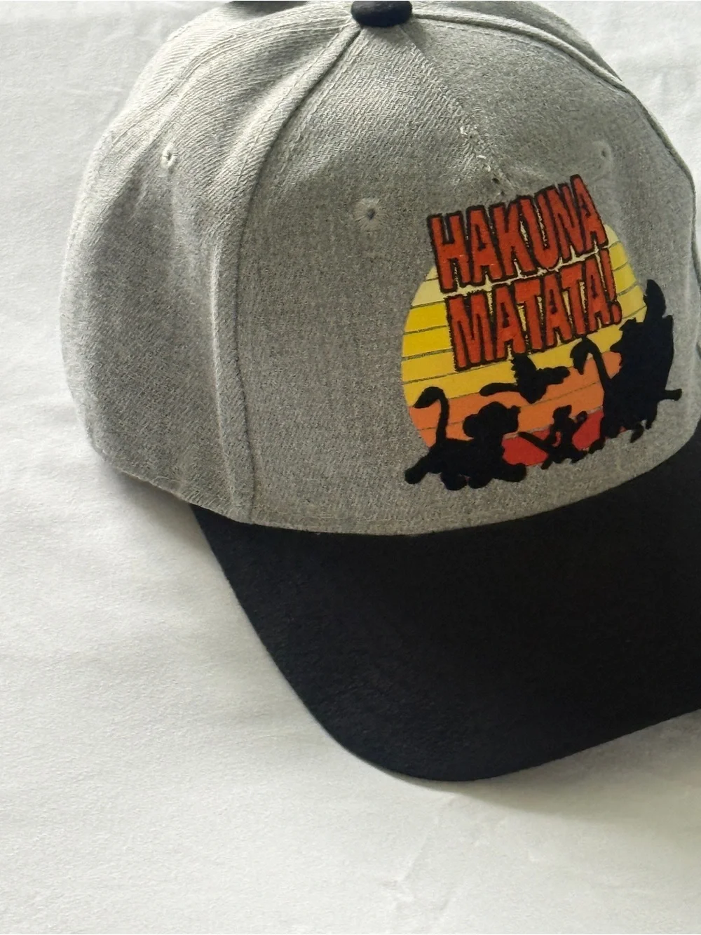 Disney Grey and Black 'Hakuna Matata' Baseball Cap